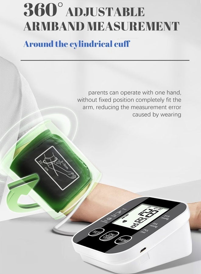 Ayshal Blood Pressure Machine, Automatic Digital Upper Arm Blood Pressure Monitor with Adjustable Large Cuff - Image 3